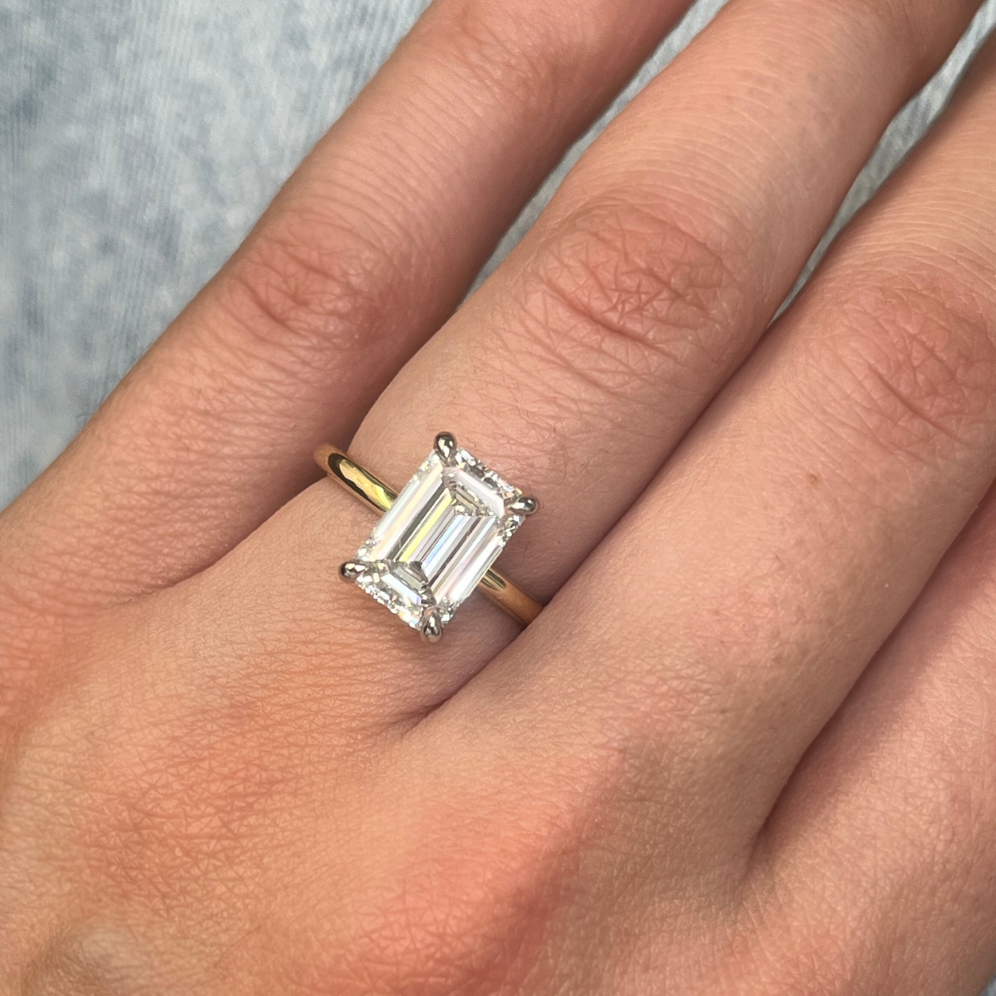 Emerald Cut Diamond Solitaire Ring