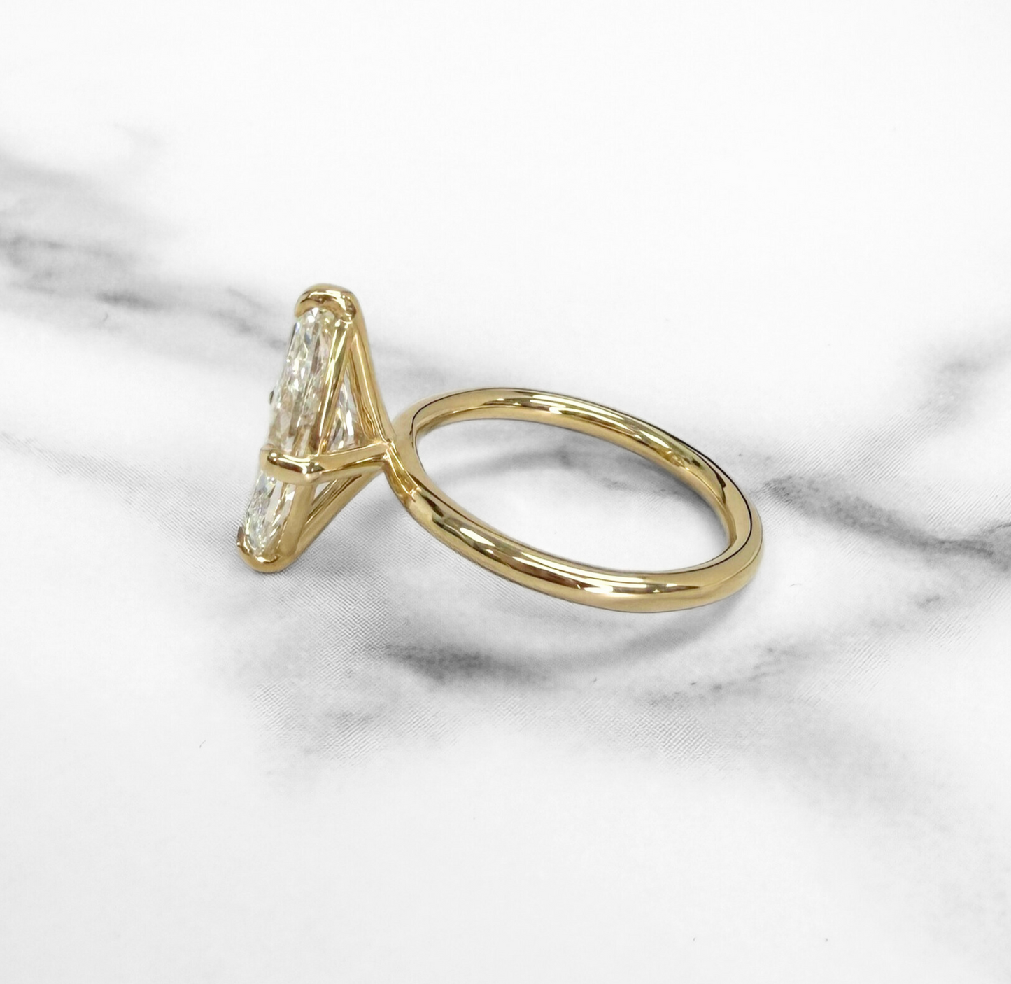 Marquise Diamond Compass Solitaire Ring