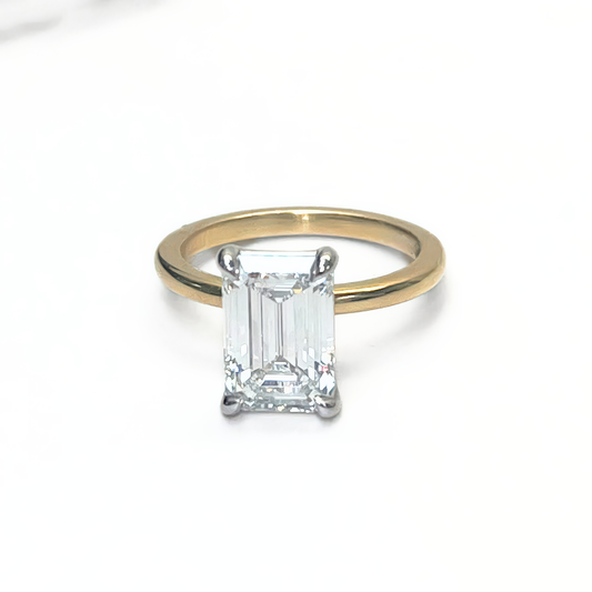 Emerald Cut Diamond Solitaire Ring